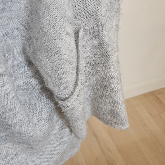 New W Tags World Market Cardigan Sweater Womens One Size Light Gray Open Front - Picture 4 of 8